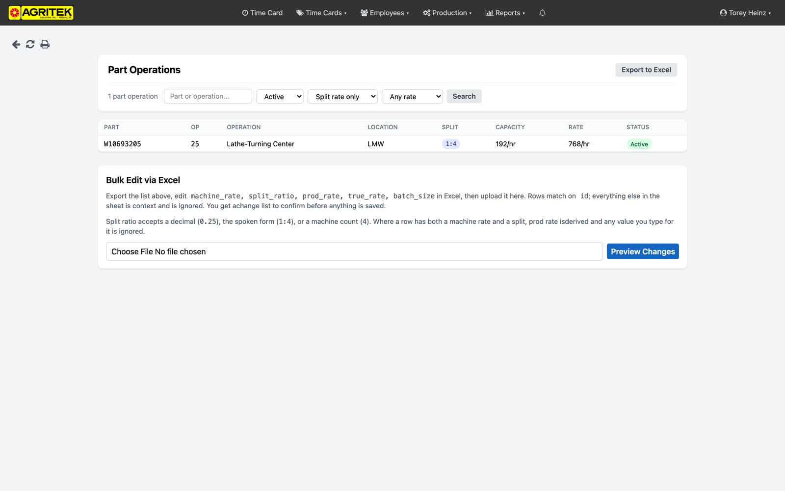 The part-operations worklist